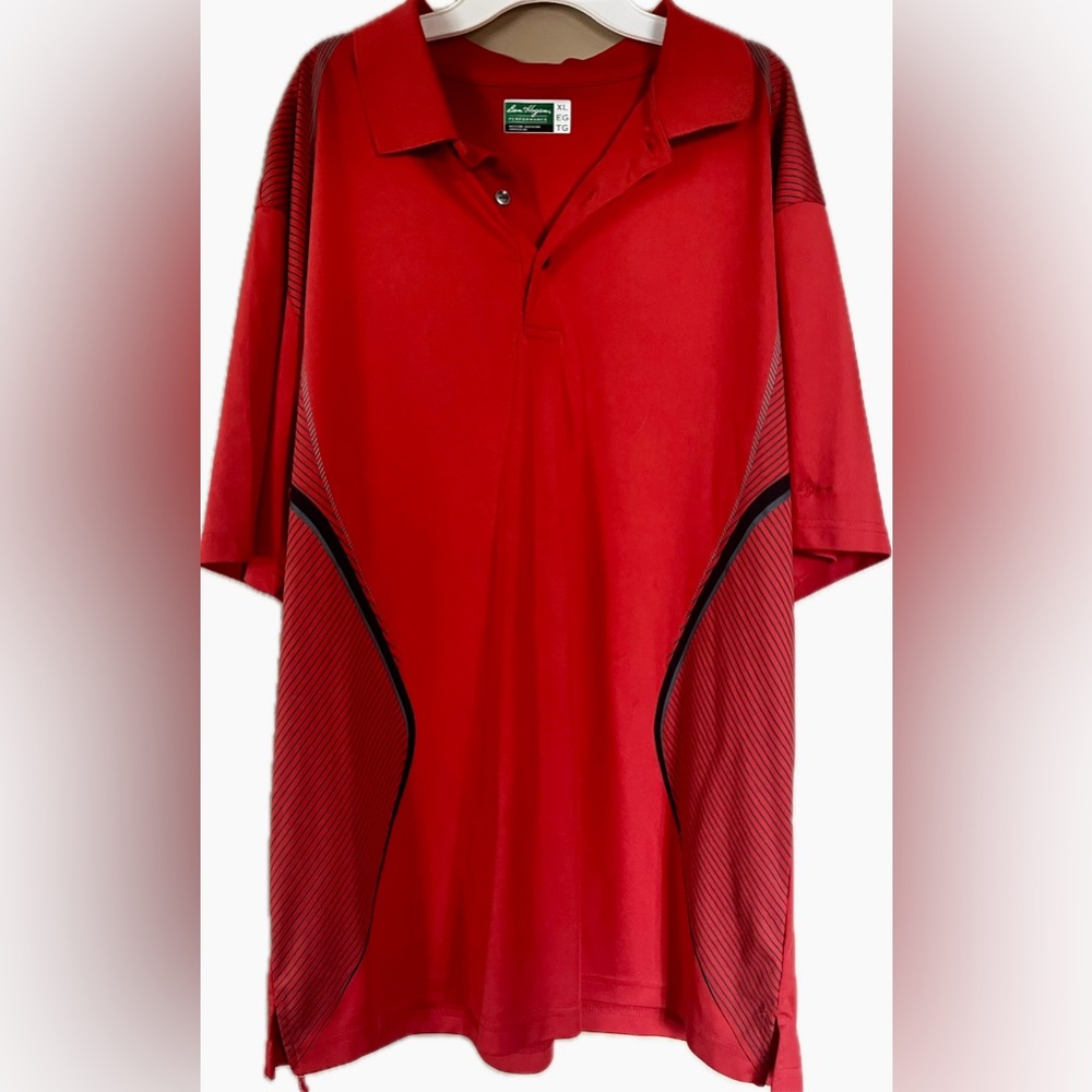 Hogan Performance Golf Polo-Red with Black Accents. Mens Size XL